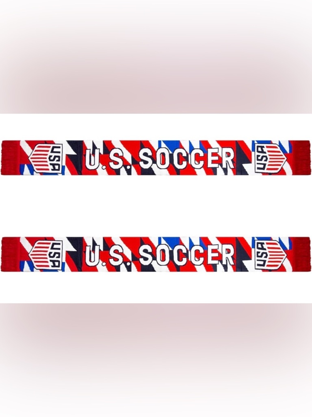 Lot of 2! Official U.S. SOCCER Double Sided Scarves Unisex FIFA - Picture 3 of 10